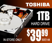 Toshiba 1TB Internal Hard Drive - $39.99